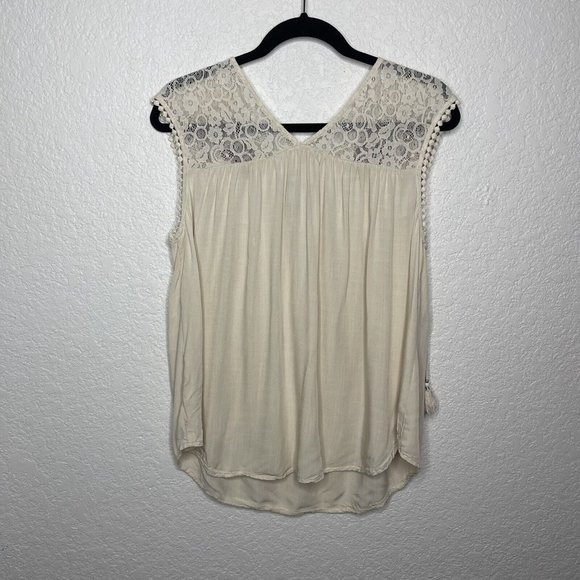 SOLD ON EBAY Knox Rose Lace Boho Blouse Size Large - Picture 4 of 9
